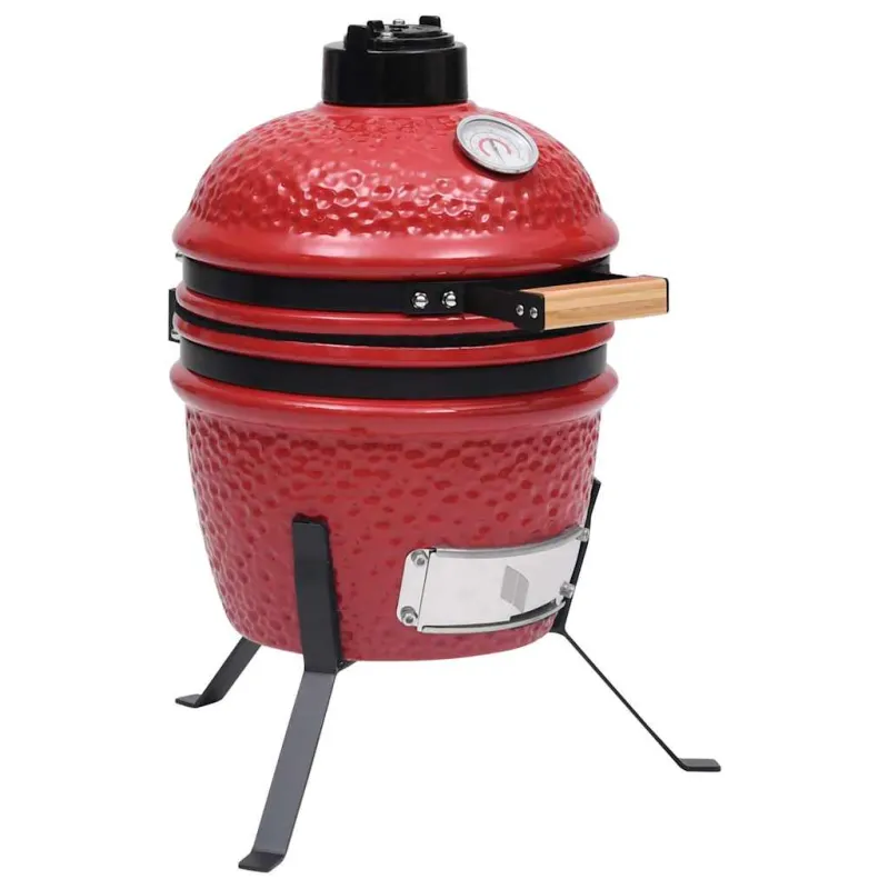 Keramikinė Kamado kepsninė-rūkykla, 56 cm, raudona spalva