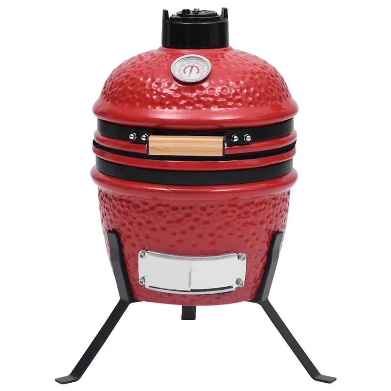 Keramikinė Kamado kepsninė-rūkykla, 56 cm, raudona spalva