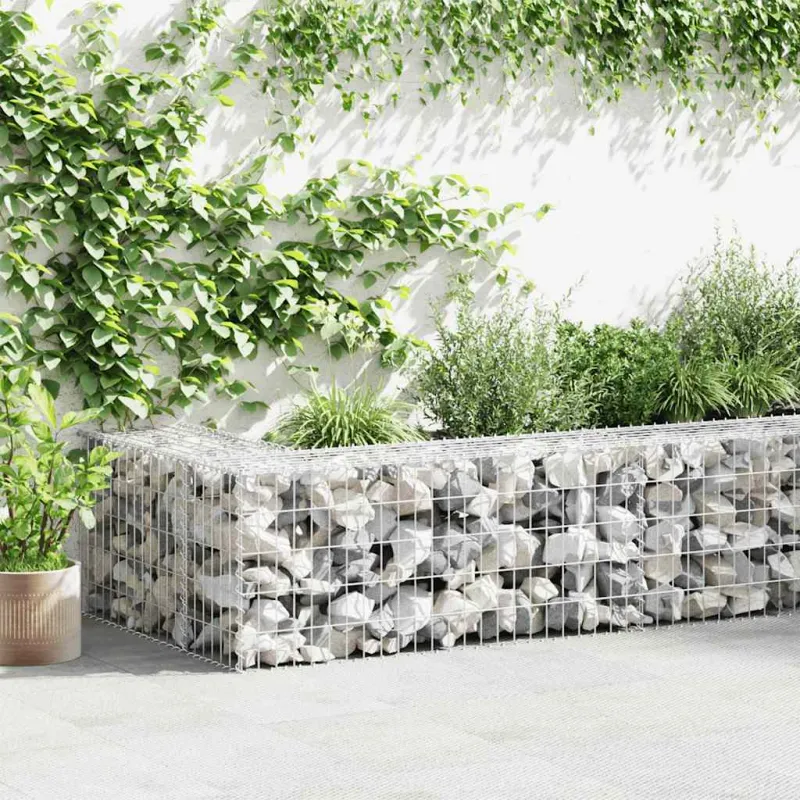 Gabiono siena su dangčiais, 900x30x50cm, galvanizuotas plienas