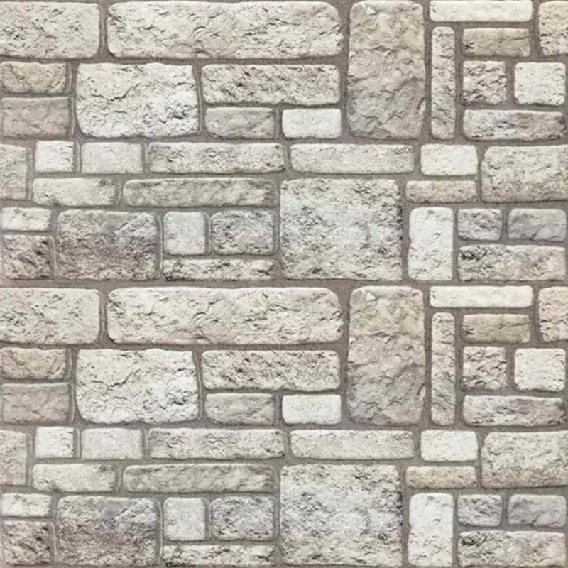 Sienų plokštės 10 pcs Pilka 100 x 50 cm EPS putos