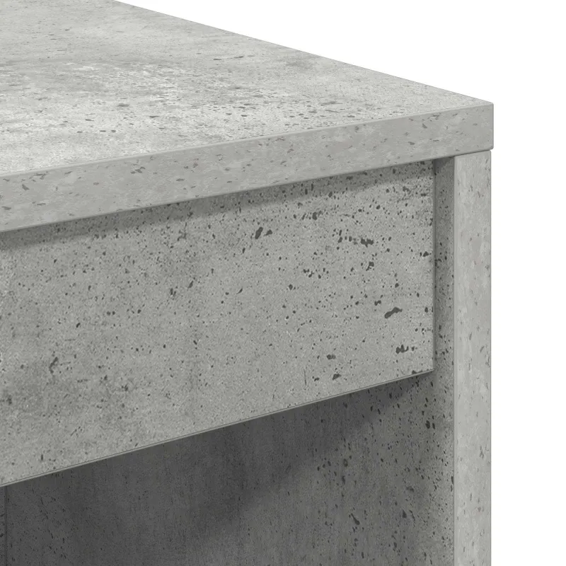 Stalas su stalčių su lentyna su saugykla 2 pcs Betono pilka