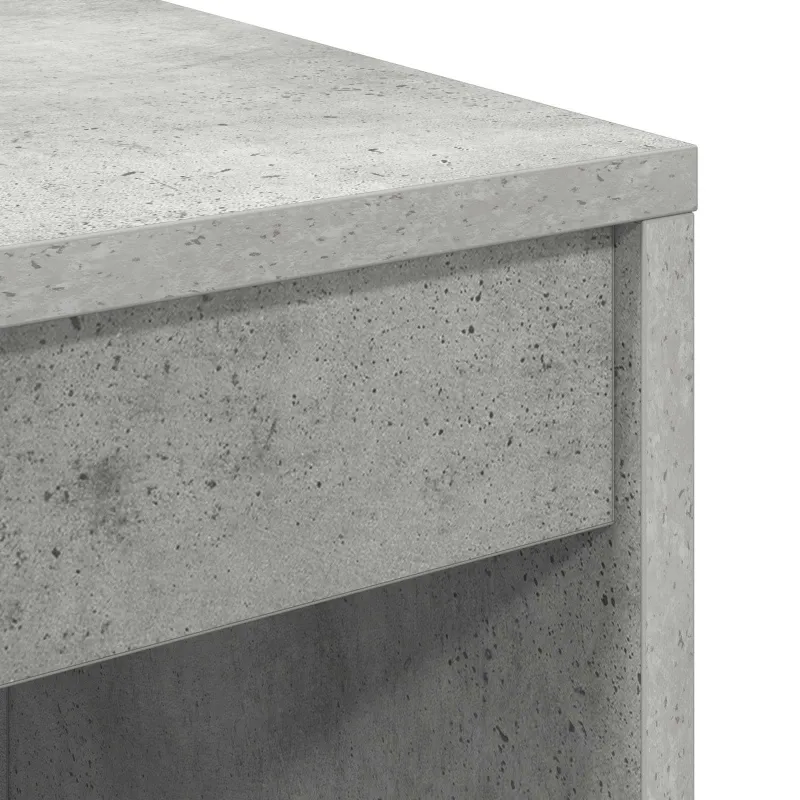 Stalas su stalčių su lentyna su saugykla 2 pcs Betono pilka