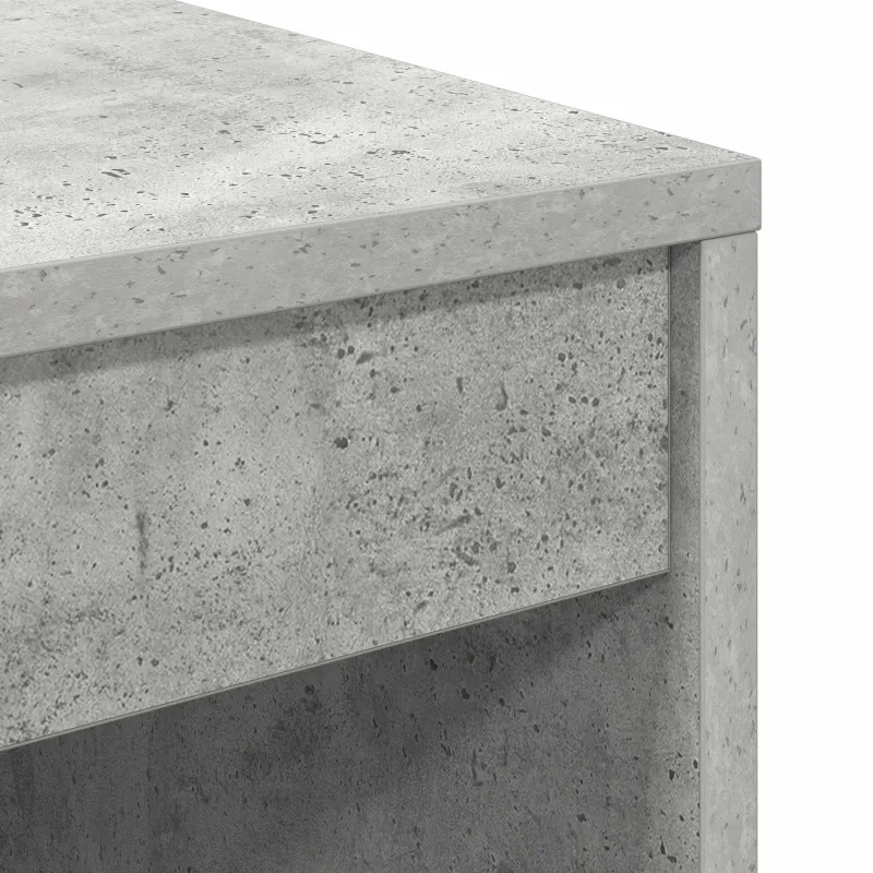 Stalas su stalčių su lentyna su saugykla 2 pcs Betono pilka