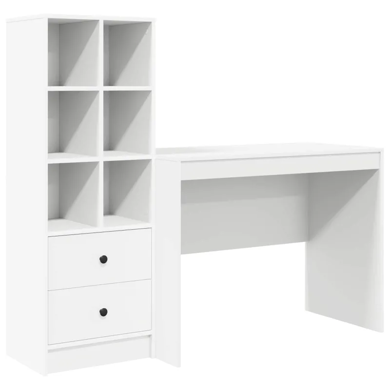 Stalas su stalčių 2 pcs Balta