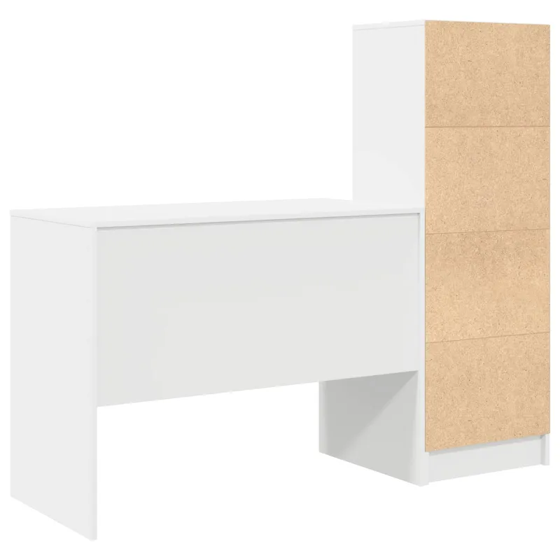 Stalas su stalčių 2 pcs Balta
