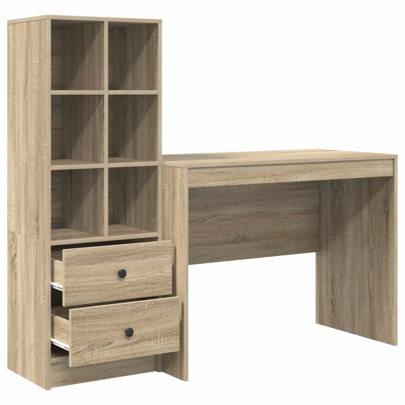 Stalas su stalčių 2 pcs Sonoma ąžuolas