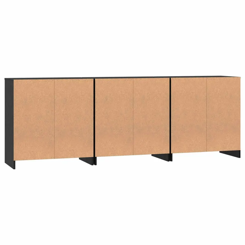 Kabalas 3 pcs Juodas ąžuolas 70 x 41 x 75 cm Apdirbta mediena