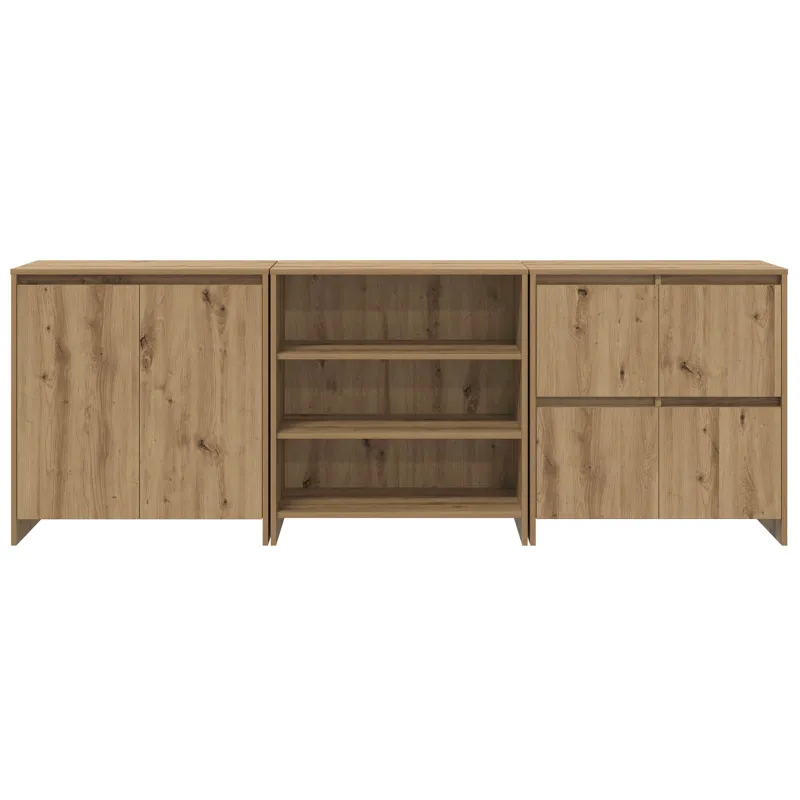 Kabalas su stalčių 3 pcs Amatininkų ąžuolas 70 x 41 x 75 cm