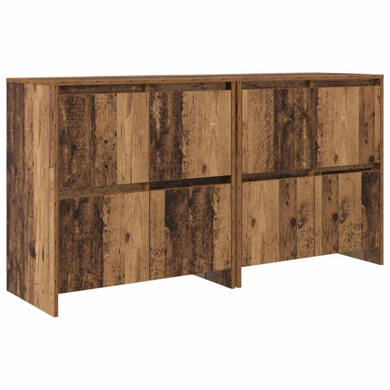 Šoninės lentynos 2 pcs Sena mediena 70 x 41 x 75 cm