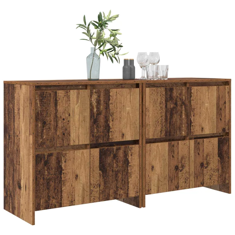 Šoninės lentynos 2 pcs Sena mediena 70 x 41 x 75 cm