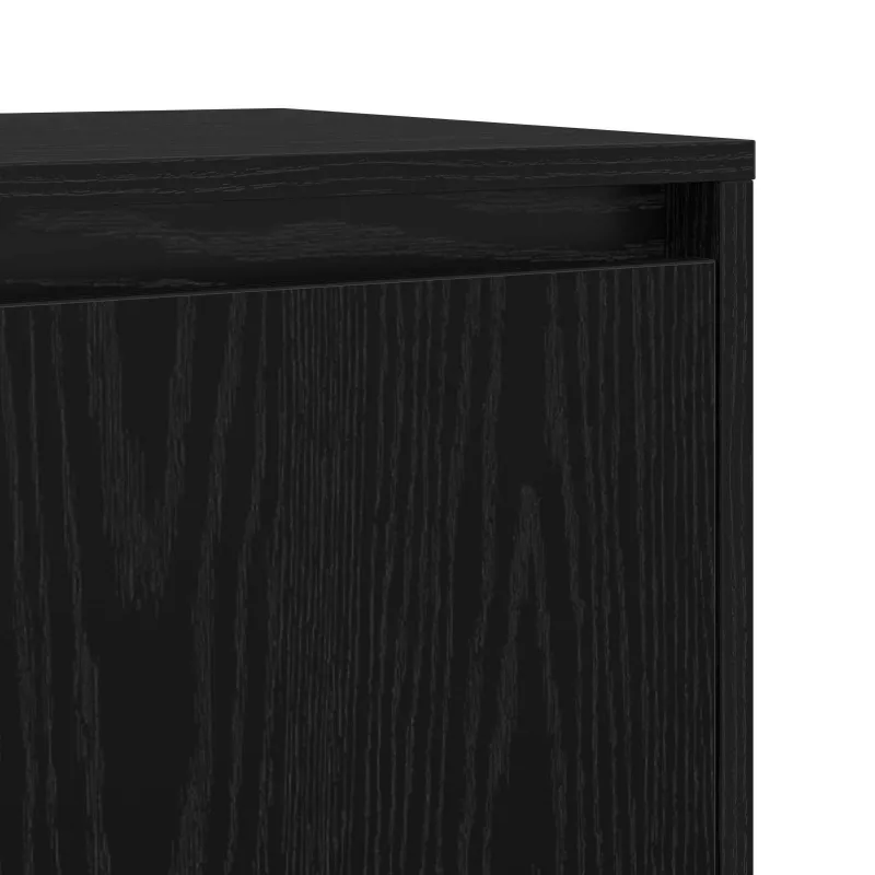 Šoninės lentynos 2 pcs juoda ąžuolo 70 x 41 x 75 cm