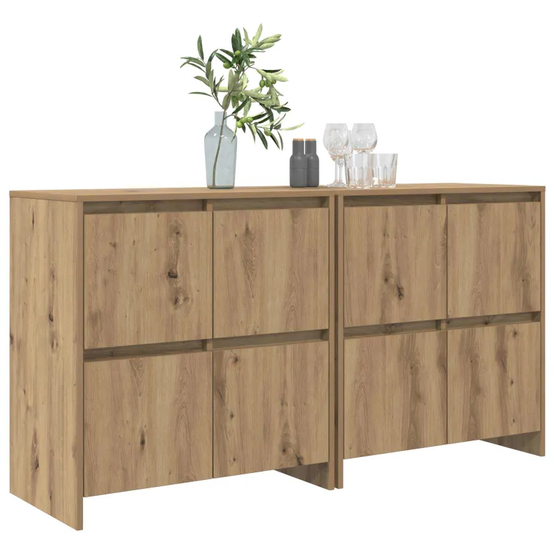 Šoninės lentynos 2 pcs artisano ąžuolo 70 x 41 x 75 cm