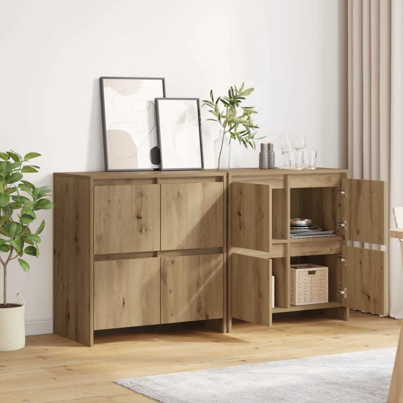Šoninės lentynos 2 pcs artisano ąžuolo 70 x 41 x 75 cm