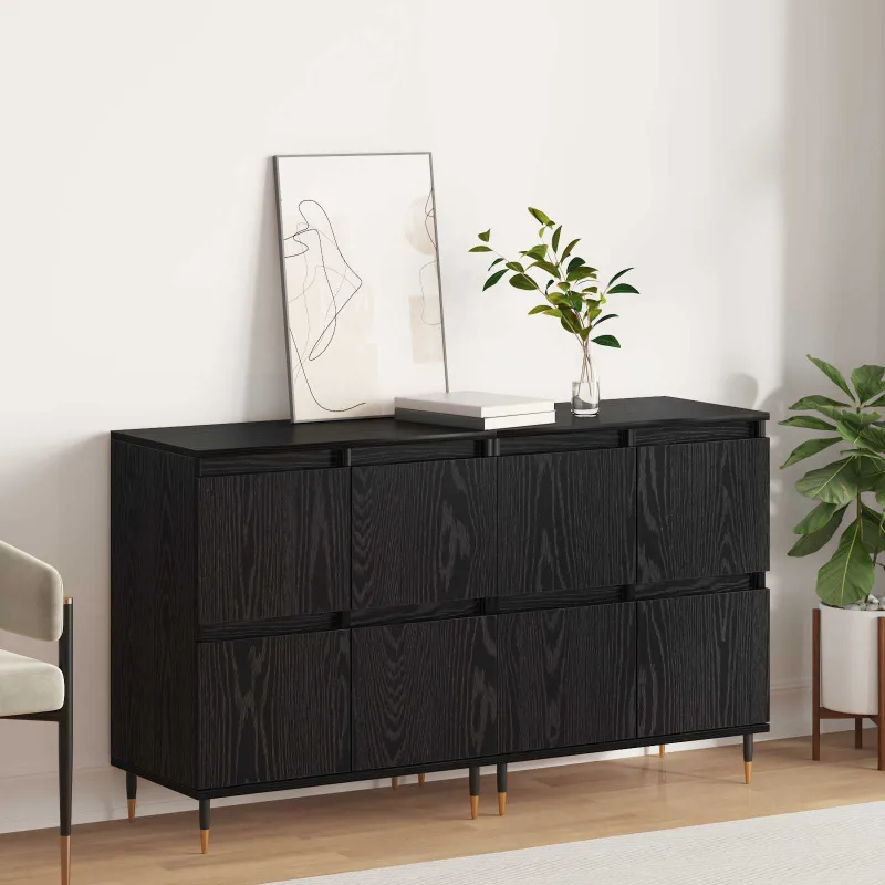 Oppbevaringsskap 2 pcs Juodas ąžuolas 60 x 35 x 70 cm