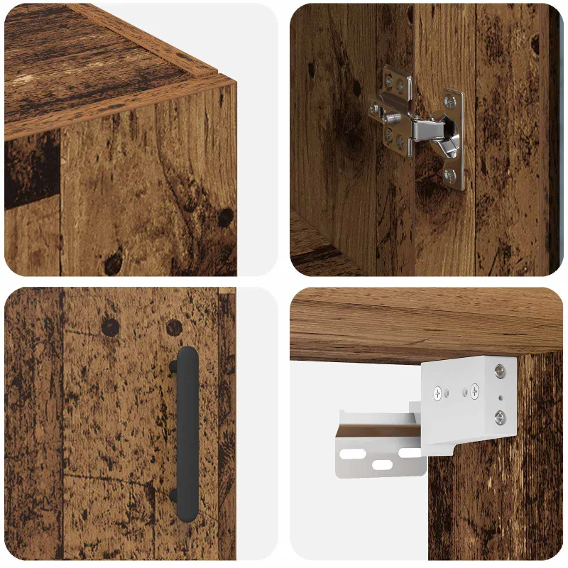 Sieniniai spintelės 2 pcs Sena mediena 69,5 x 34 x 90 cm