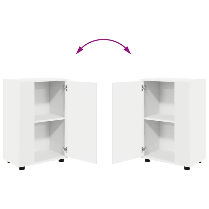 TV spintelių komplektas 4 pcs Balta Apdirbta mediena
