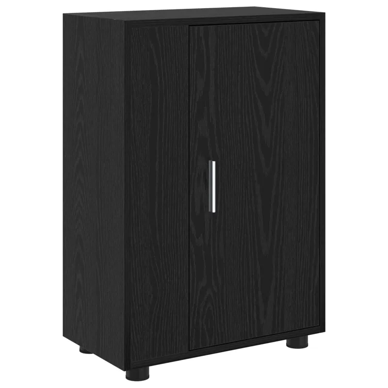 TV spintelių komplektas 4 pcs Juodas ąžuolas Apdirbta mediena