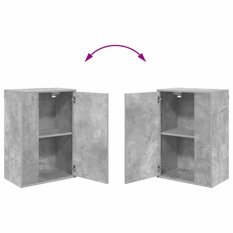 TV spintelių komplektas 4 pcs Betono pilka Apdirbta mediena