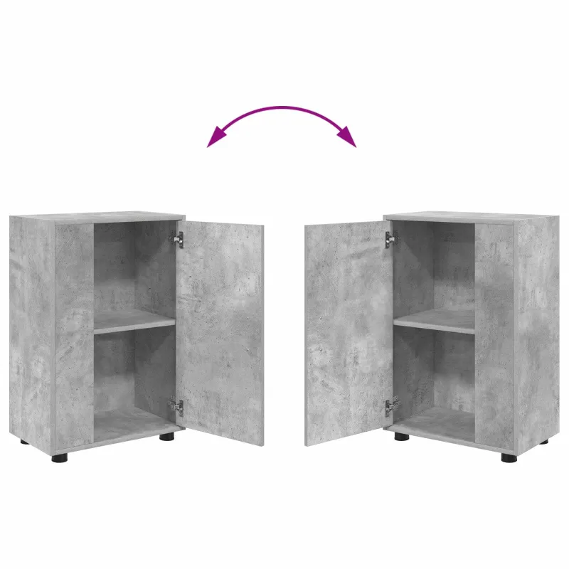 TV spintelių komplektas 4 pcs Betono pilka Apdirbta mediena