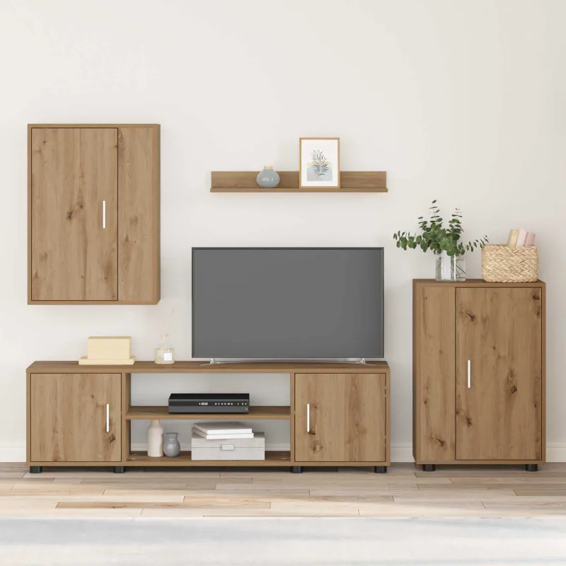 TV spintelių komplektas 4 pcs Amatininkų ąžuolas