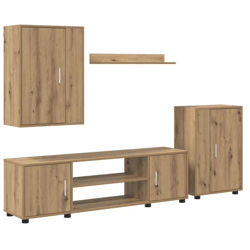 TV spintelių komplektas 4 pcs Amatininkų ąžuolas