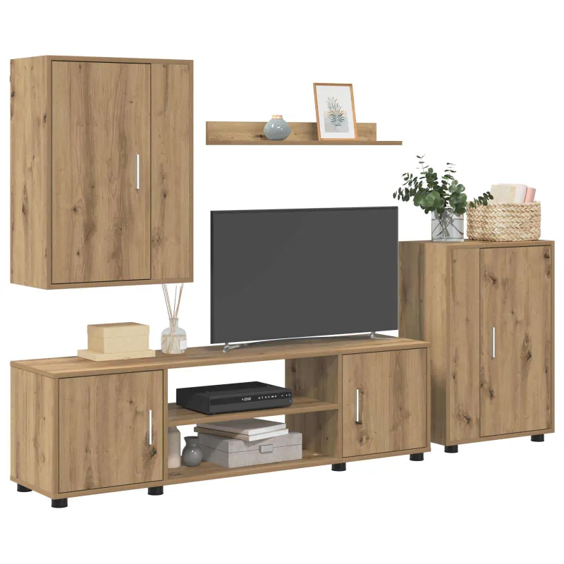 TV spintelių komplektas 4 pcs Amatininkų ąžuolas