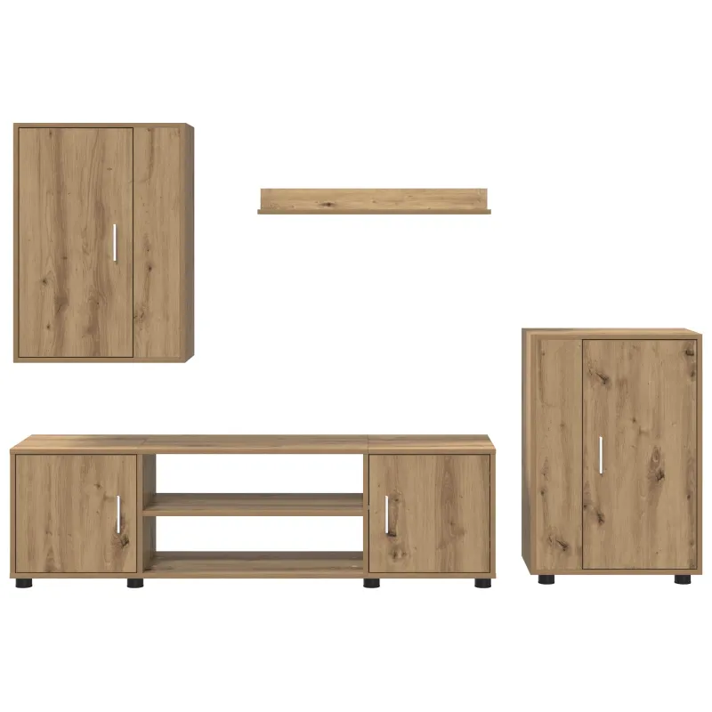 TV spintelių komplektas 4 pcs Amatininkų ąžuolas