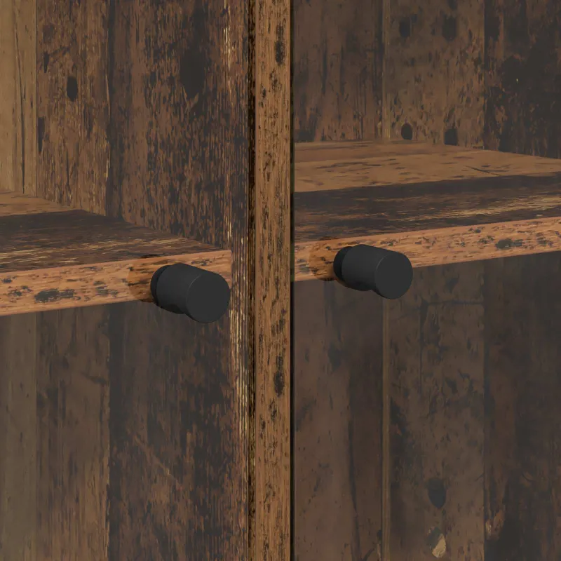 Aukštas spintelė 2 pcs Senovinis medis 68 x 37 x 142 cm