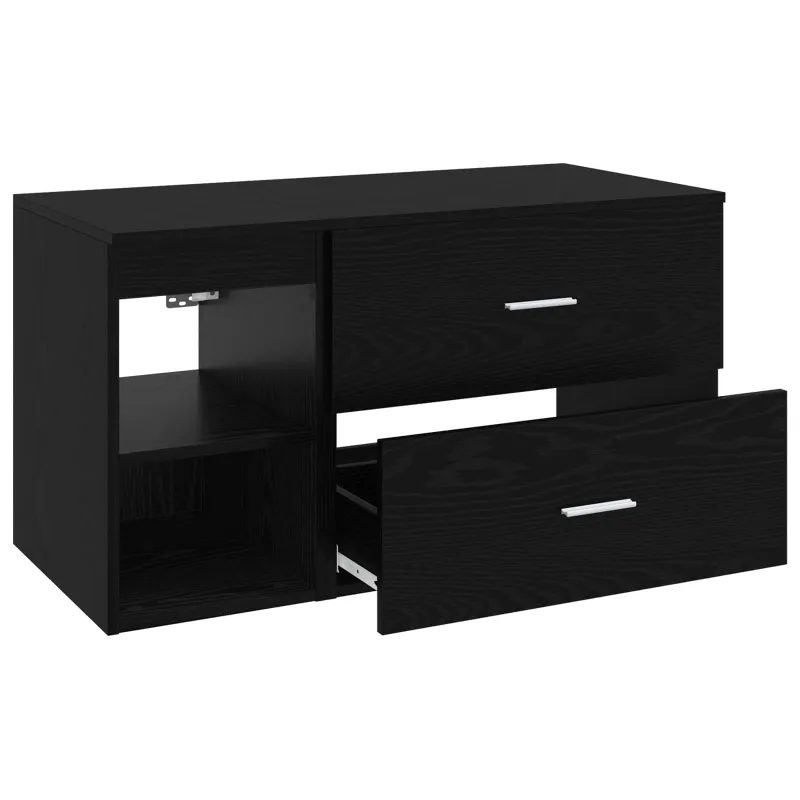 Vonios baldų rinkinys 2 pcs Juodojo ąžuolo Apdirbta mediena