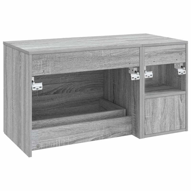 Vonios baldų rinkinys 2 pcs Pilka Sonoma Apdirbta mediena