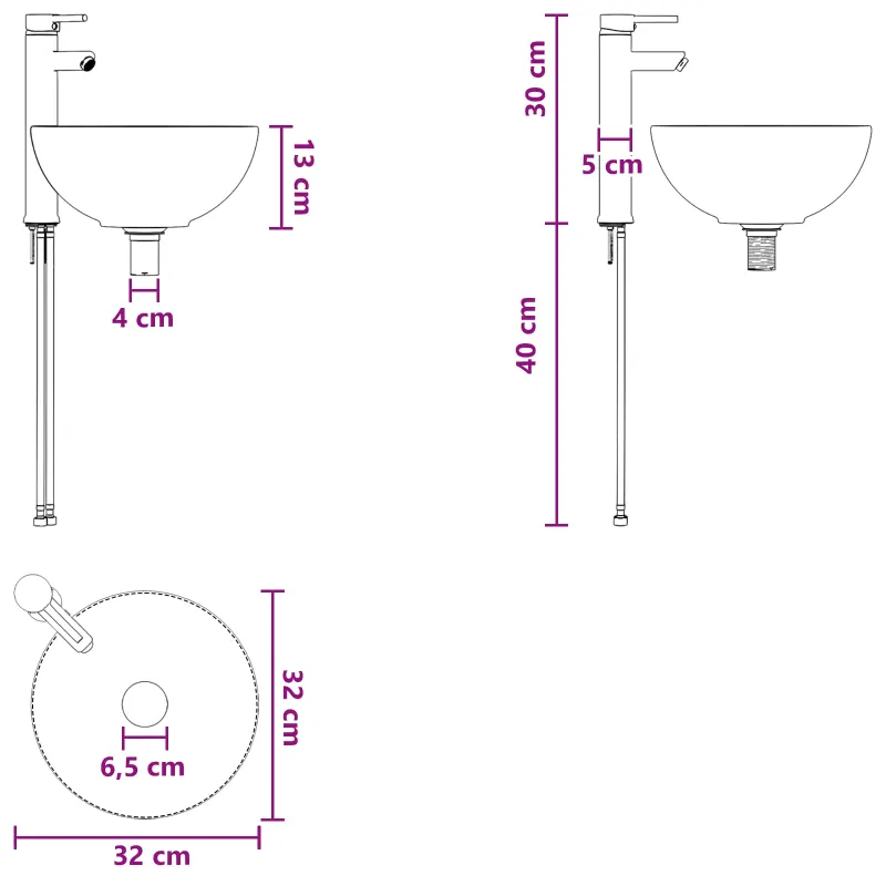 Vonios baldų rinkinys 2 pcs Balta Apdirbta mediena