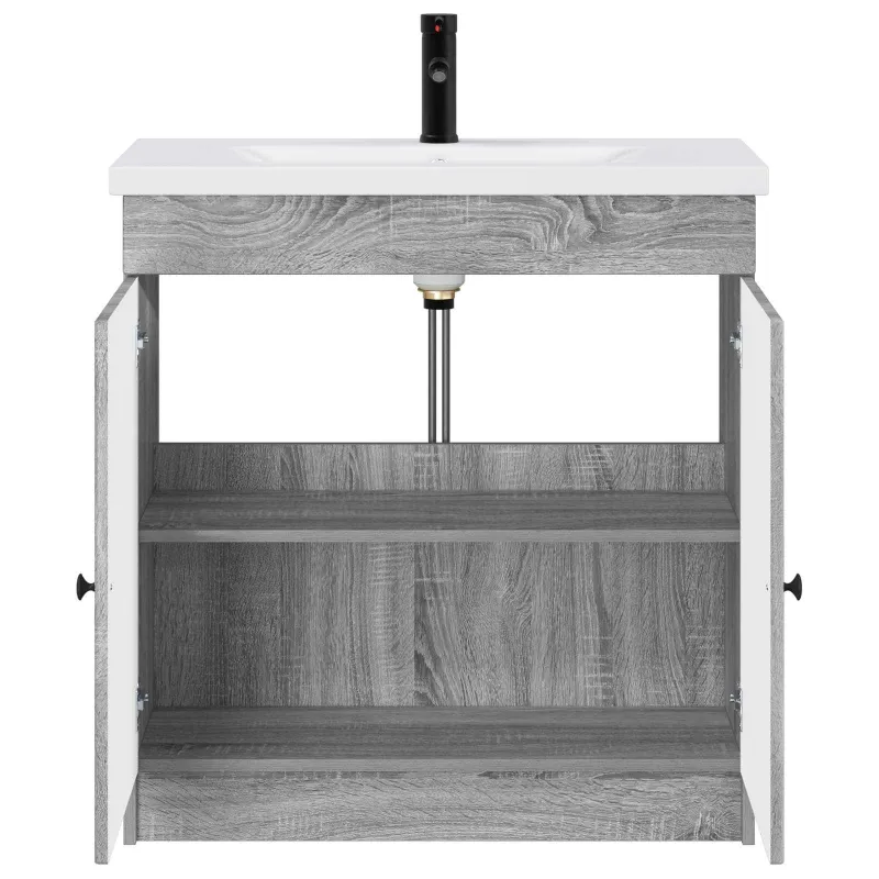 Vonios baldų rinkinys Pilka Sonoma 56 x 37,5 x 81 cm
