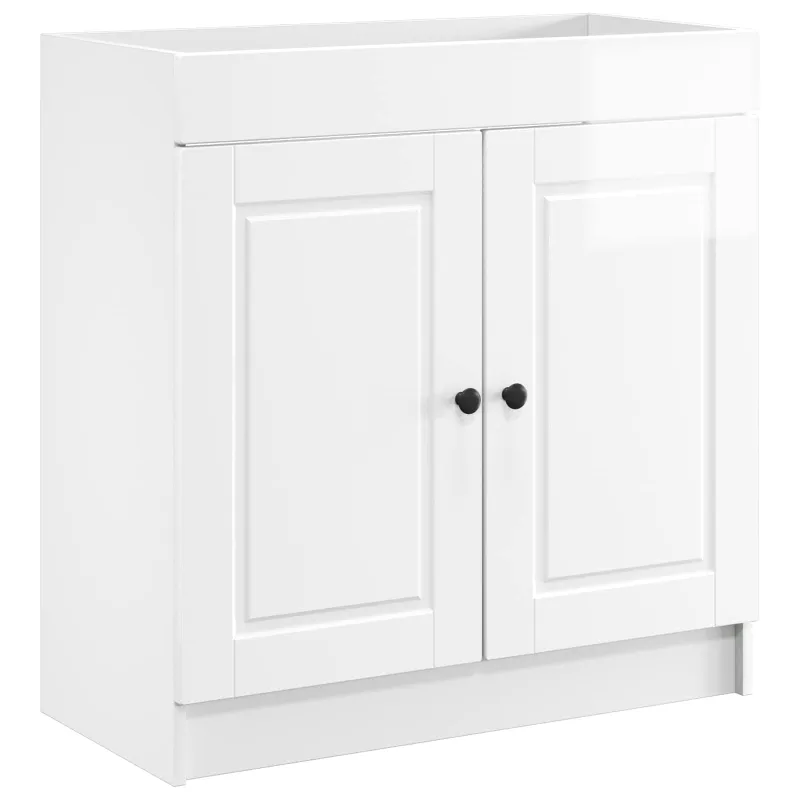 Vonios baldų rinkinys Itin blizgi balta 78,5 x 37,5 x 81 cm