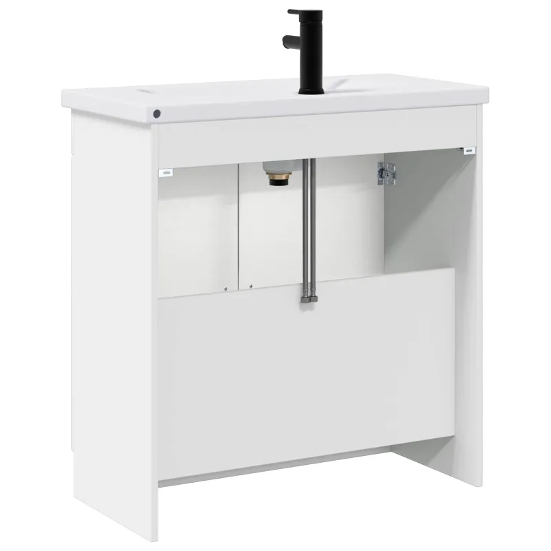 Vonios baldų rinkinys Itin blizgi balta 78,5 x 37,5 x 81 cm