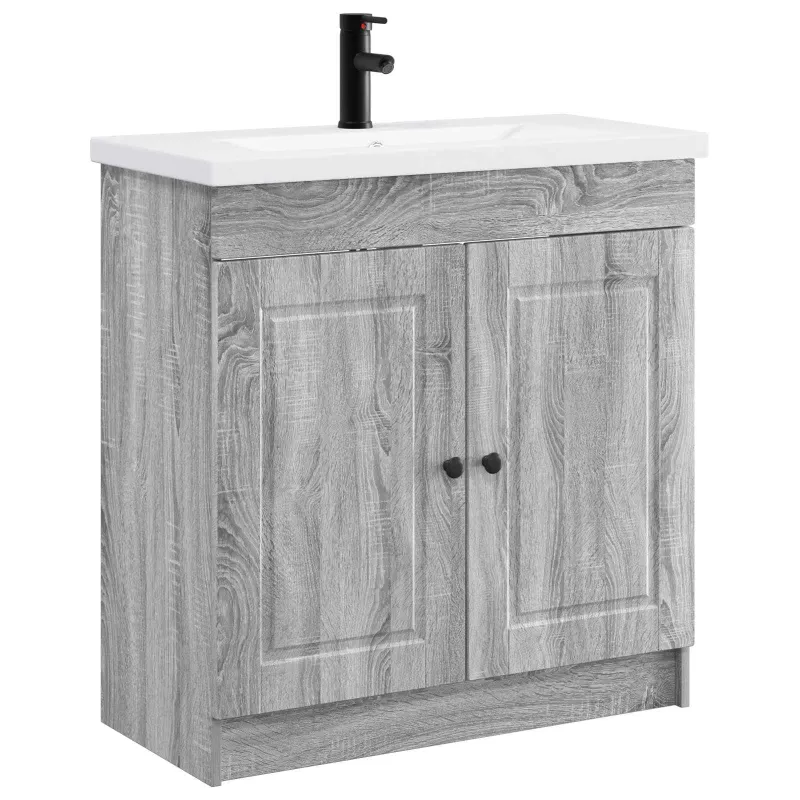 Vonios baldų rinkinys Pilka Sonoma 78,5 x 37,5 x 81 cm