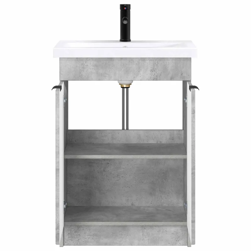 Vonios baldų rinkinys Betono pilka 56 x 37,5 x 81 cm