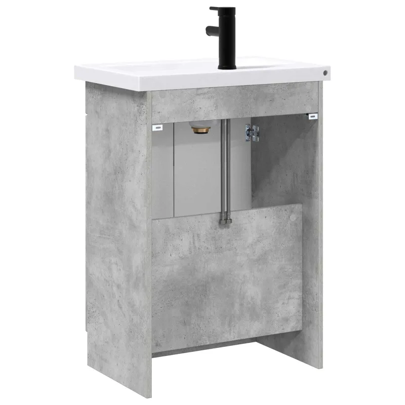Vonios baldų rinkinys Betono pilka 56 x 37,5 x 81 cm