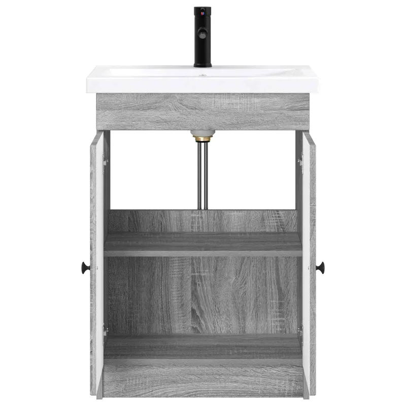 Vonios baldų rinkinys Pilka Sonoma 56 x 37,5 x 81 cm