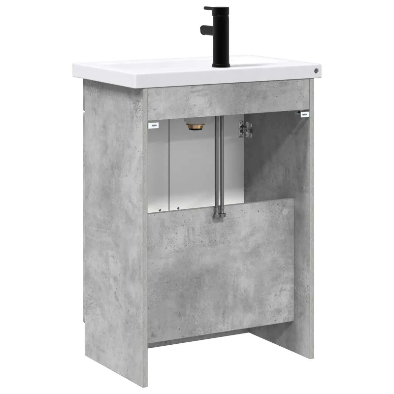 Vonios baldų rinkinys Betono pilka 78,5 x 37,5 x 81 cm
