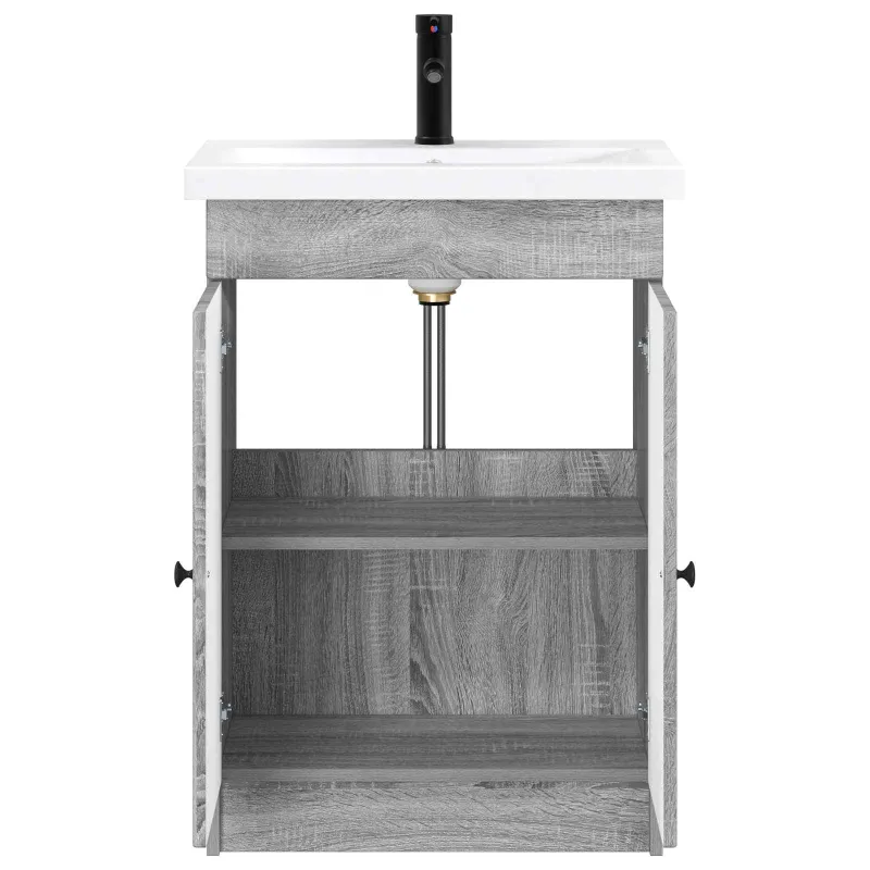 Vonios baldų rinkinys Pilka Sonoma 56 x 37,5 x 81 cm