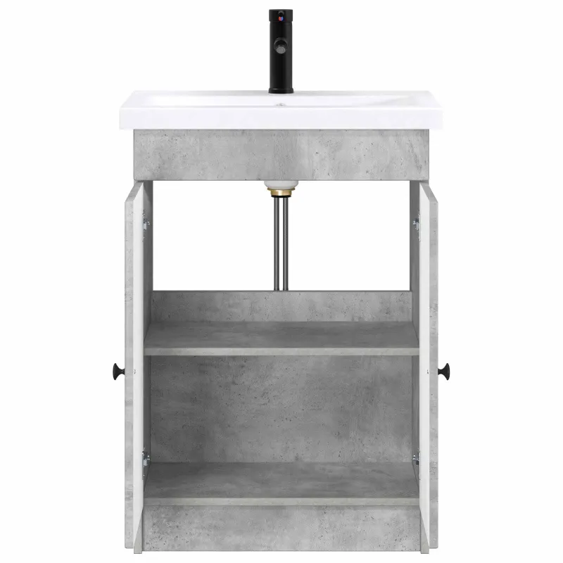 Vonios baldų rinkinys Betono pilka 78,5 x 37,5 x 81 cm