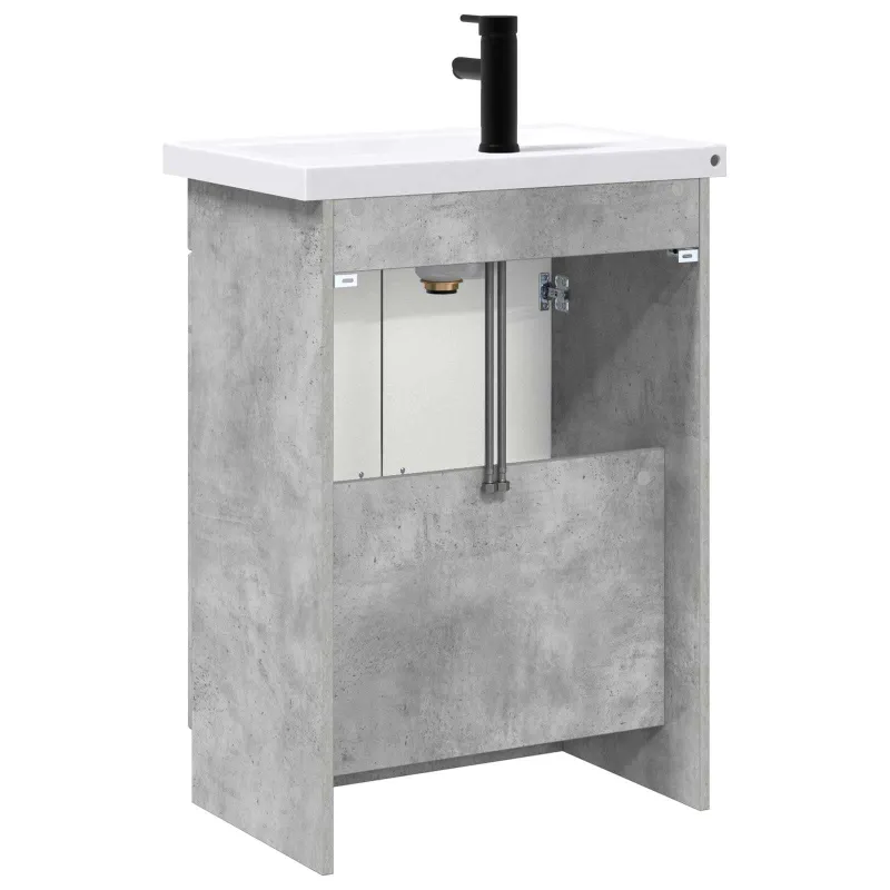 Vonios baldų rinkinys Betono pilka 78,5 x 37,5 x 81 cm