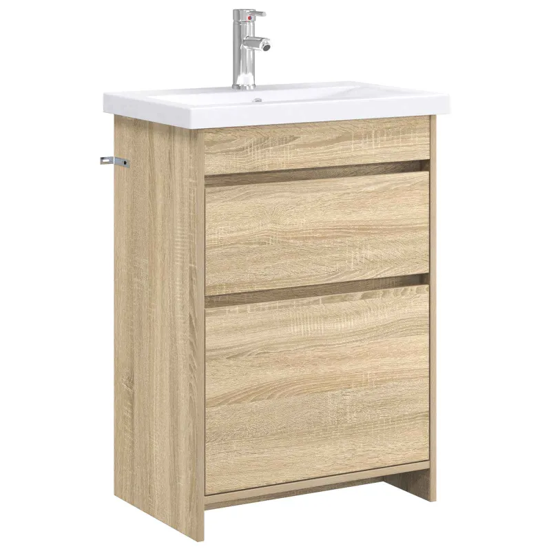Vonios baldų rinkinys Sonoma ąžuolas 61 x 40 x 84,5 cm