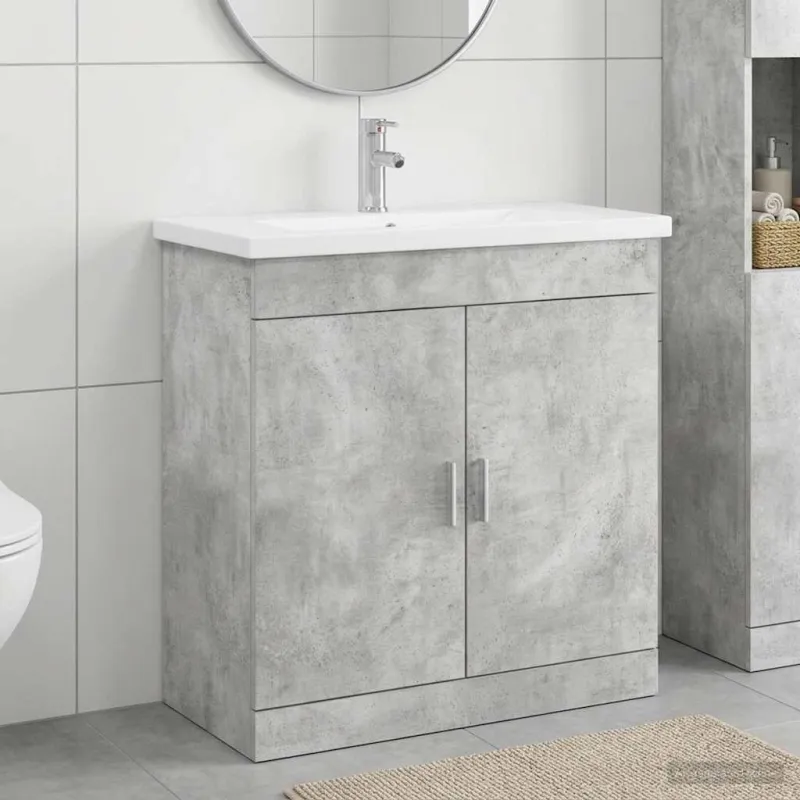 Vonios baldų rinkinys Betono pilka 81 x 40 x 84,5 cm