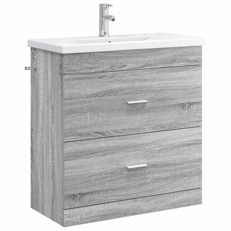Vonios baldų rinkinys Pilka Sonoma 81 x 40 x 84,5 cm