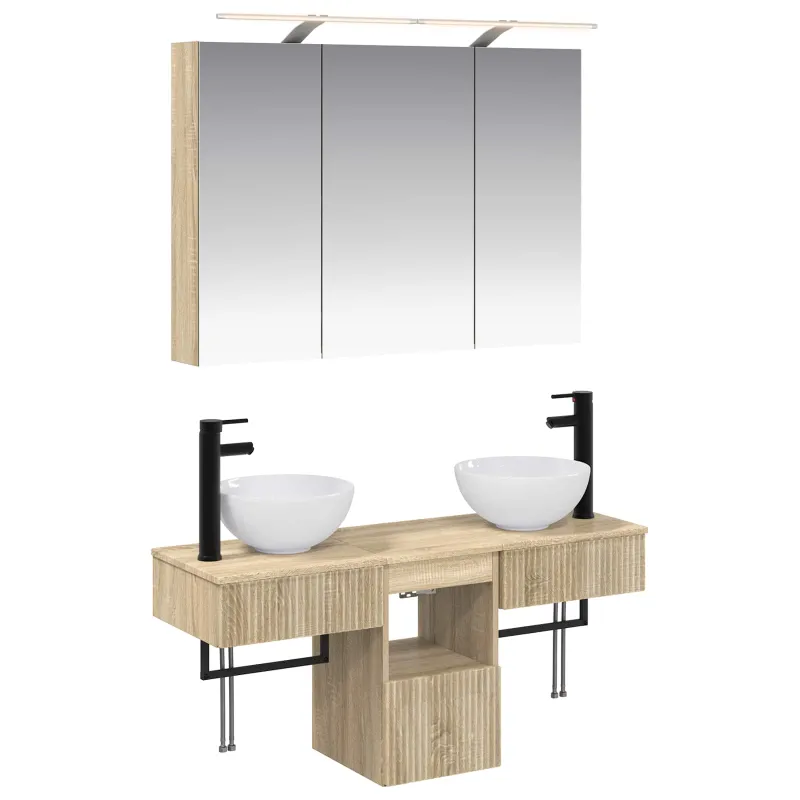 Vonios spintos komplektas 4 pcs Sonoma ąžuolas
