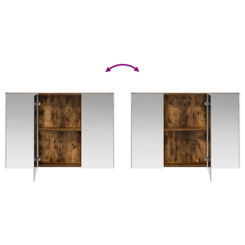 Vonios spintos komplektas 4 pcs Dūminio ąžuolo