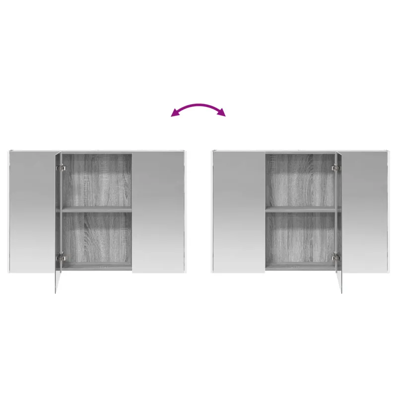 Vonios spintos komplektas 4 pcs Pilka Sonoma