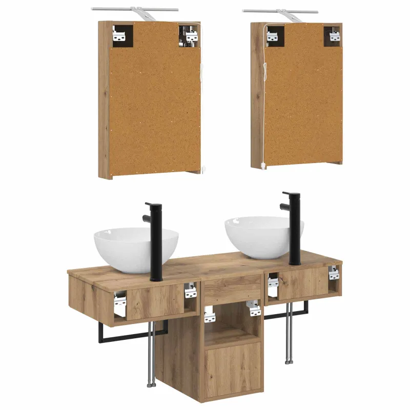 Vonios spintos komplektas 5 pcs Artisano ąžuolo