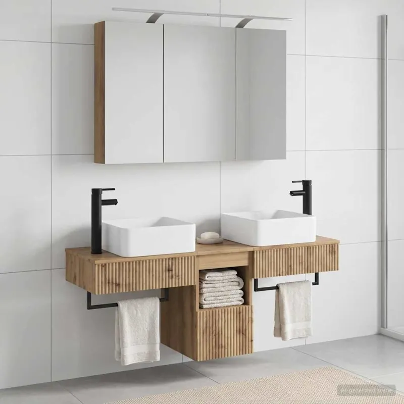 Vonios spintos komplektas 4 pcs Artisano ąžuolo